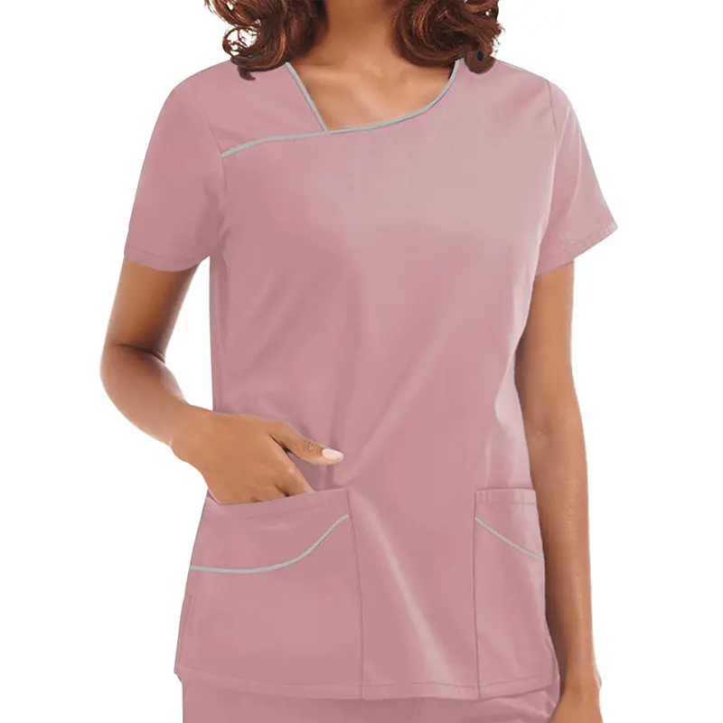 Set di uniformi per scrub ospedalieri in tessuto sostenibile Design per infermiere set di uniformi per scrub medici alla moda uniforme da infermiera