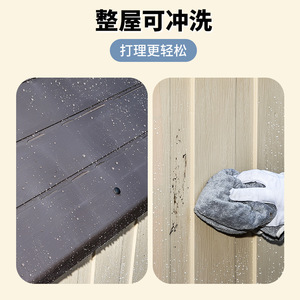 บ้านสุนัขขนาดใหญ่แบบกำหนดเอง สำหรับกลางแจ้ง ทำจากพลาสติกและโลหะ แข็งแรง พร้อมที่ทำความสะอาดที่ถอดออกได้ ลายสัตว์ ดีไซน์แบบวิลล่า - Product Image 5