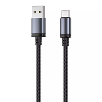 Câble de charge rapide en nylon tressé Type-C de 6 pieds 18W 3A pour iPhone pour téléphones Android S24
