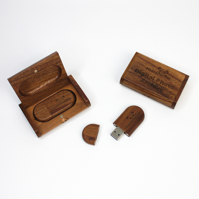 High Quality Custom Logo Wooden USB Flash Drive 3.0 4GB-128GB PenDrive 2.0 Best Giveaway for Computer 32GB Built-in Memory Size