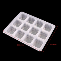 Bac à glaçons en plastique PP 12 cellules personnalisé jetable Rectangle Blister-Plateau alimentaire traité