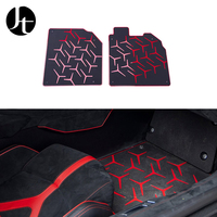 Trockene Kohlefaser mit Velours-Material Autofußmatten für Aventador/LP700/LP720/LP750 SVJ Style Fußpolster Schutzteppich