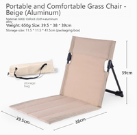 Chaise pliante en aluminium aéronautique avec cadre de soutien intégré, tissu Oxford durable, design moderne léger, portable pour chambre et cuisine