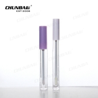 Vente en gros, pas cher, luxe, vide, mignon, Transparent, carré, Unique, étiquette privée, Logo personnalisé, grande brosse, Tubes de brillant à lèvres, emballage
