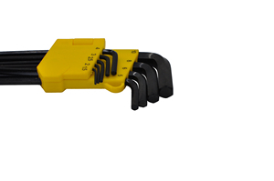 9pcs công nghiệp lớp Oxit Đen kết thúc Chrome vanadi thép cánh tay dài Metric Hex phím Allen wrenches - Product Image 5