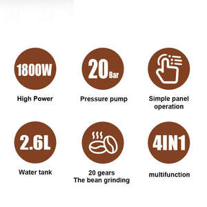 Portable Automatic Espresso <b>Coffee</b> <b>Machine</b> Stainless Steel <b>Touch</b> <b>Screen</b> Froth 20 Bar Brew Household 20 Bar Ensures Rich - Product Image 5