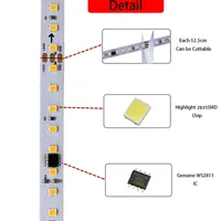 Lampu LED Strip Air Mengalir DC24V WS2811 Pixel Addressable LED Strip 2835SMD 120Leds/m Putih Fleksibel untuk Rumah Dapur Kamar Tidur