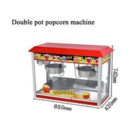 Machine à pop-corn commerciale Double Pot Popcorn Makers Popcorn Makers Utilisation pour le centre commercial KTV