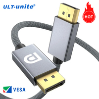 Câble ULT-unite 2m 1.4, prend en charge 2K 165Hz, 4K 144Hz, 8K 60Hz, DP vers DP, pour écran d'ordinateur de bureau