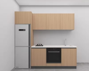 RTA Modern Designs High End Asequible Custom <span class=keywords><strong>Furniture</strong></span> Usado Pequeño Full White Armarios de cocina de melamina en forma de L de China - Product Image 2