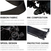Cartucho de cinta de impresora de repuesto Print-Rite ERC 09 Compatible con EPSON 161 180 181 UNIVERSAL CAL CART Ribbon