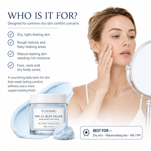 Crème hydratante <span class=keywords><strong>anti</strong></span>-âge bio à marque privée, barrière protectrice, GHK-Cu, peptide de cuivre, suif de bœuf, raffermissante pour le <span class=keywords><strong>cou</strong></span> <span class=keywords><strong>et</strong></span> le visage - Product Image 5