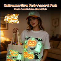 Feuille de film DTF luminescent Fcolor pour Halloween, film de transfert thermique PET pour impression DIY sur T-shirt