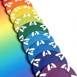 Fichas de Póker de Arcilla Duraderas, Ecológicas y No Tóxicas Coolstar con Diseño de 12 Rayas y Pegatinas con Logotipo Personalizado para Uso en Casinos - Product Image 1