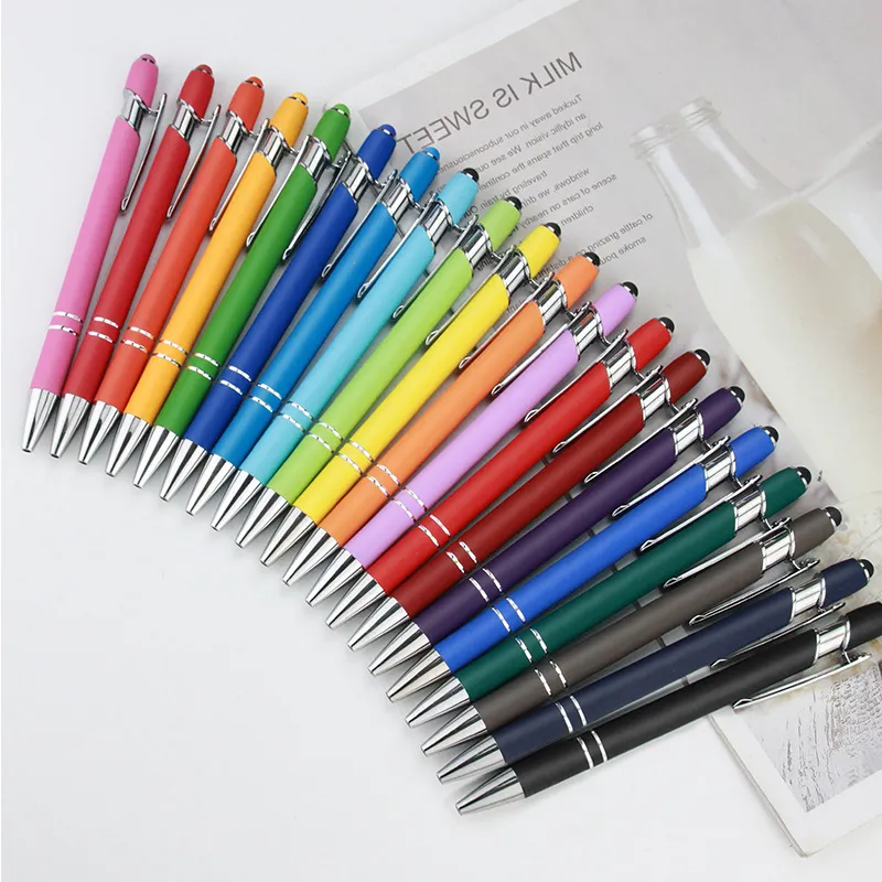 Venta caliente Metal Stylus Pens Logotipo personalizado Pantalla Touch Ball Pen para regalo y oficina