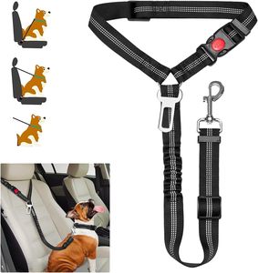 Factory Wholesale Safety Heavy Duty Durable Retractable Adjustable Bungee Nylon Dog <b>Pet</b> Vehicle Car Seatbelts Seat <b>Leash</b> Belt - Product Image 3