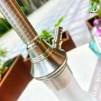 Chicha Aeon Edition 4 de 60 cm, ensemble complet en acier inoxydable de qualité supérieure, avec tuyau en silicone, pour salons de chicha et bars