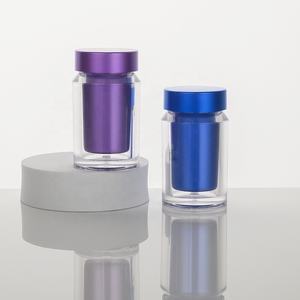 高級60ccPSカスタムロゴ環境にやさしい薬ビタミンピルサプリメントゴールドキャップ付きプラスチックカプセルボトル - Product Image 1