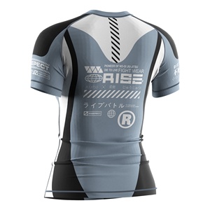 Maglietta BJJ No-Gi da <span class=keywords><strong>Donna</strong></span> Leggera ad Asciugatura Rapida Manica Corta Rash Guard per Arti Marziali Palestra Sport Acquatici - Product Image 2