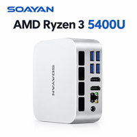 PC Mini OEM AMD Ryzen 3 5400U 16GB LPDDR4 1TB PCIe SSD Grafis Radeon 4K Windows 11 Pro PC Desktop Mini Bisnis Ringkas