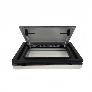 Accessoires de camping-car 500x350mm fenêtre acrylique Double glaçure avec moustiquaire et rideaux anti-UV <span class=keywords><strong>caravane</strong></span> fenêtre Rv directe d'usine - Product Image 4