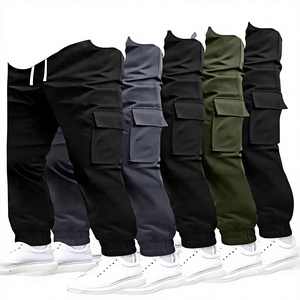 Pantalon cargo kaki exclusif pour homme, plusieurs poches, taille élastique, décontracté, respirant, écologique, antistatique, imperméable - Product Image 6