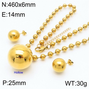 ชุดเครื่องประดับทองชุบคุณภาพสูง สร้อยคอ ต่างหู ลูกปัด - Product Image 6