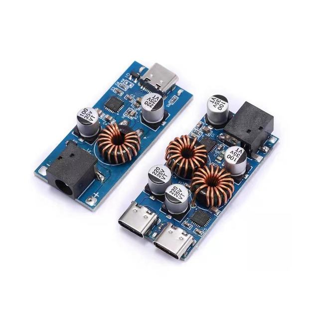 QC3.0 QC2.0 Double USB Type-C Mobile Phone Quick Charge Adapter DC7.1V-32V 3A 30W Step Down Module