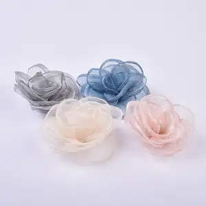 New Arriving Rose Organza Fabric High Quality Shiny Plain Printed Organza Fabric For Cloth