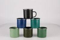 Tasses à café émaillées personnalisées Luhong, écologiques, avec décalcomanie, compatibles micro-ondes, style vintage