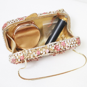 Pochette <span class=keywords><strong>de</strong></span> Soirée Mariage Femme en Cristal et Strass, Sac à Main <span class=keywords><strong>Bouquet</strong></span> <span class=keywords><strong>de</strong></span> Fleurs Diamantées, Tendance Mariage 2025 - Product Image 5