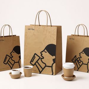 Bolsas de Papel para Tazas de Café, Ecológicas, para Llevar, de Kraft, para Bebidas Calientes, con Personalización de Marca - Product Image 3