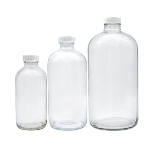 Grote capaciteit 250/500/1000ml transparante Boston fles - witte schroefdop, voedselveilig voor laboratorium & voedselopslag - Product Image 5
