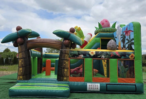Casa de Brinco Inflable con Temática de Jungla, Cama Elástica para Exteriores, de Grado Comercial, Duradera, de PVC, <span class=keywords><strong>Castillo</strong></span> Inflable para <span class=keywords><strong>Alquiler</strong></span> Comercial - Product Image 4