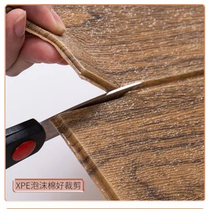 Wood Grain Soft Pack Anti Collision <b>Wall</b> <b>Covering</b> 3D Stereoscopic <b>Wall</b> Sticker Self Adhesive Wainscoting Background Wallpaper - Product Image 2