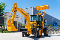 Chargeuse-pelleteuse compacte 5400 kg 4x4 avec godet d'excavation de 0,2 m³ et chargeur de 1 m³ pour la construction urbaine