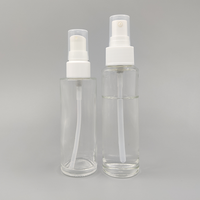 Flacon pulvérisateur en verre transparent 50 ml avec pompe pour sérum de soin de la peau