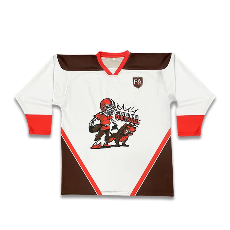 OEM tùy chỉnh Hockey Jersey 100% polyester chất lượng cao thăng hoa Hockey trên băng Jersey