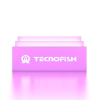 Comptoir d'exposition rétroéclairé en tissu SEG en aluminium de 4 pieds avec éclairage LED pour salons professionnels et promotions