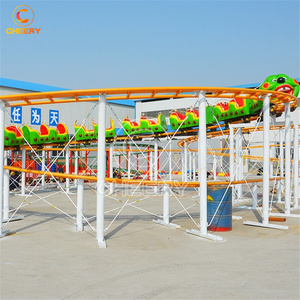 Atractivas Atracciones de Parque de Diversiones, Mini Montaña Rusa, Atracciones Familiares Pequeñas, Montaña Rusa Deslizante Green Worm - Product Image 1