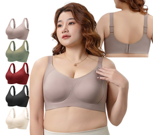 大きいサイズxxxセクシーな女性用しわ防止コルセットブラホットプッシュアップギャザーブラッシカップ女性用 - Product Image 4