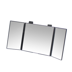 Miroir de courtoisie cosmétique pliable haute définition à 3 voies large pare-soleil populaire pour les kits de verre d'ombrage intérieur de voiture - Product Image 1