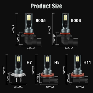 H8 H11 Ampoule LED H1 H4 H7 9005 <span class=keywords><strong>HB3</strong></span> 9006 <span class=keywords><strong>HB4</strong></span> 12V 6000K Blanc Super Lumineux Led Lampe Voiture Antibrouillard Jour Conduite Running Light DRL - Product Image 3