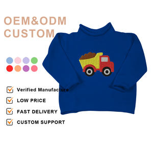 Vente en gros d'usine de pulls pour enfants Noël pain d'épice coton col roulé enfants vêtements d'hiver garçons <span class=keywords><strong>pull</strong></span> pour la famille personnalisé - Product Image 3