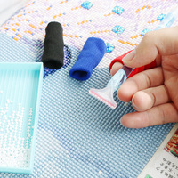Protecteur de doigts ergonomique en silicone souple et respirant, antidérapant, pour soulager la douleur et offrir une prise confortable, idéal pour la peinture au diamant