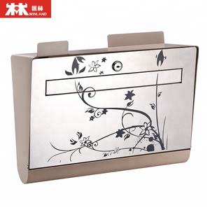 Boîte aux lettres murale moderne en métal de haute qualité avec impression sérigraphique sécurisée et verrouillable pour bureau ou appartement - Product Image 2