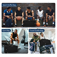Sac de sport avec compartiment séparé ventilé pour chaussures, fermeture éclair verrouillable, sac de voyage et de sport pour week-end