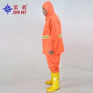 High Visibility Reflective PVC Rain Suit <strong>Waterproof</strong> <strong>Overalls</strong> With Zipper for Mining Work Disposable Work Coat - Product Image 3