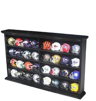 Étui de présentation en bois personnalisé pour mini casque de football de poche, taille de poche, support de rangement