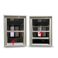 Ventana Corredera Vertical con Marco de Madera para Pasillo de Cocina, Tamaño Personalizado